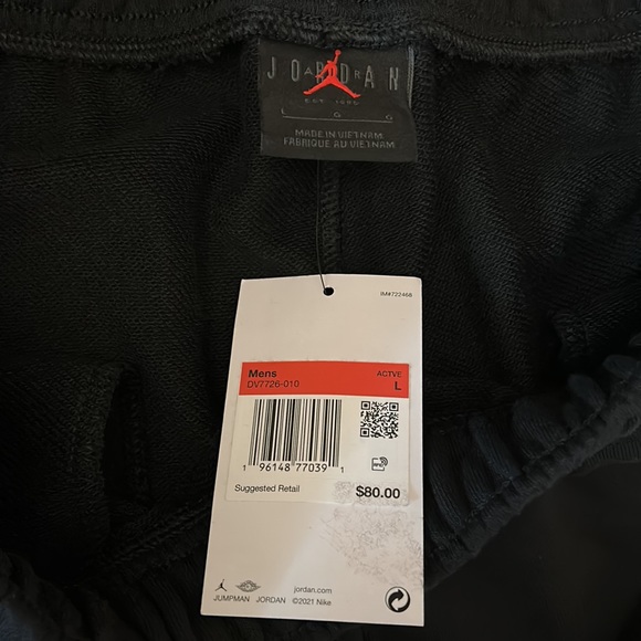 Nike Men’s Large Jordan Sweat Pants NWT - Picture 3 of 7